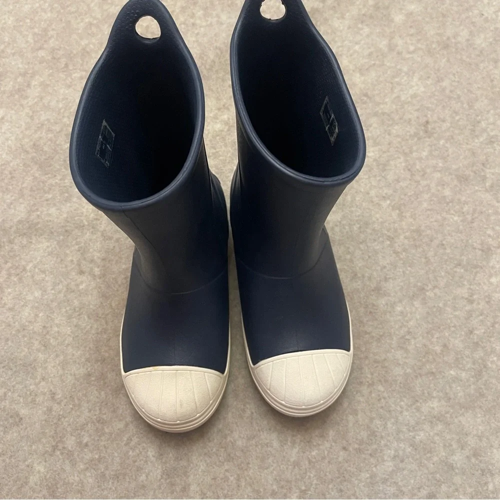 CROCS Navy Blue Toddle Little Boy Rubber Rain Boots Size 13